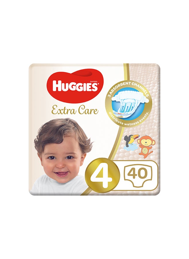 Extra Care, Size 4, 8 -14 kg, Value Pack, 40 Diapers