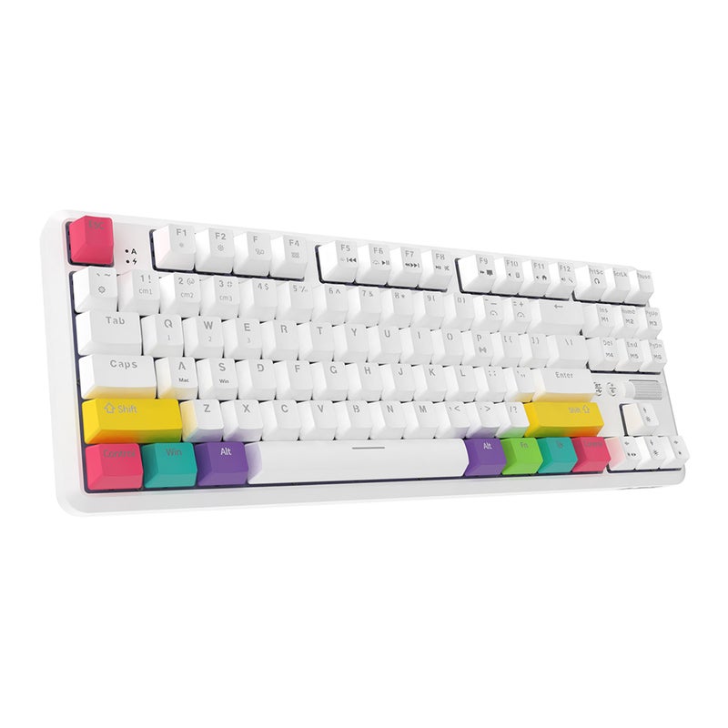 K870T Wired and Bluetooth Dual Mode RGB Color Backlight Mechanical Switches Gaming Keyboard - English