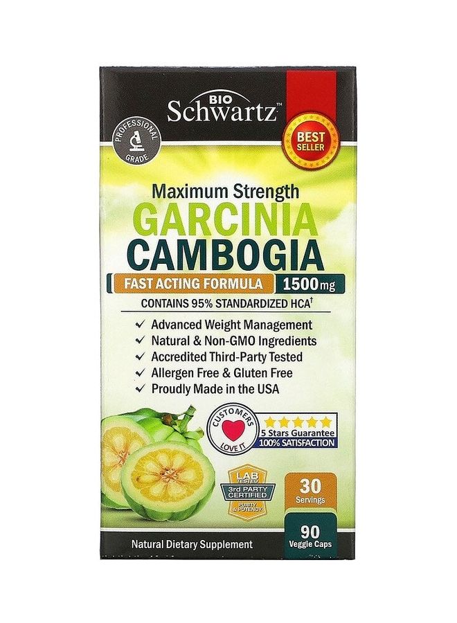 Maximum Strength, Garcinia Cambogia, 1,500 Mg - 90 Capsules