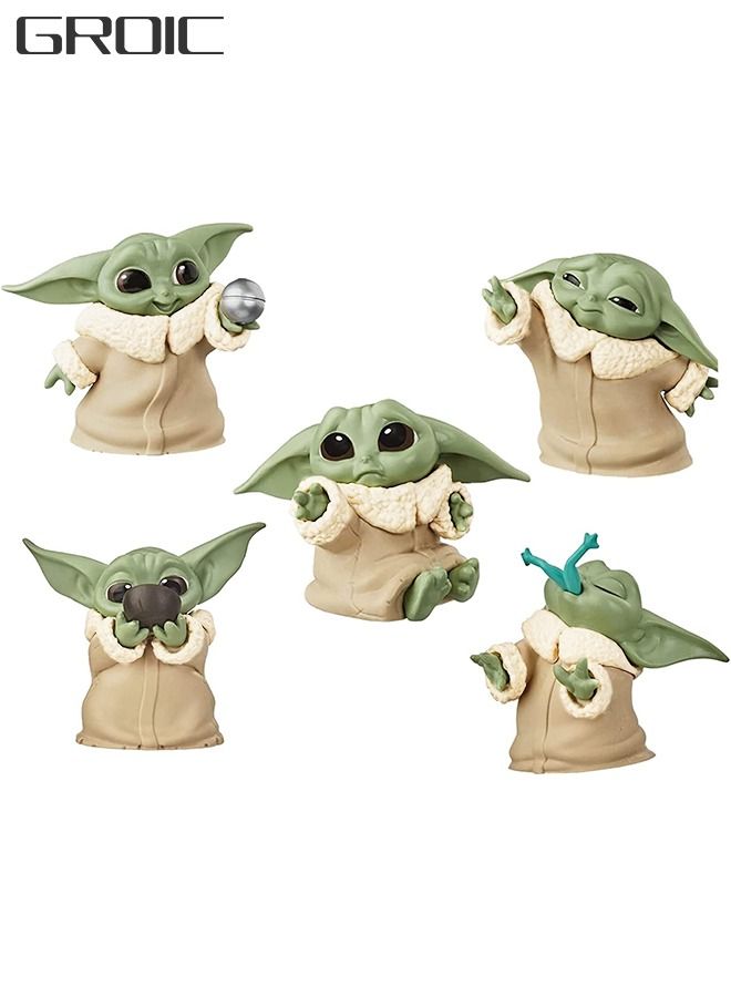 6 PCS Star Wars Baby Yoda Gifts, 2.2-Inch Baby Yoda Doll Toys for Kids, Baby Yoda Action Figure, Baby Yoda Figurine for Home Decoration, Desk Decoration,Shelf Decoration