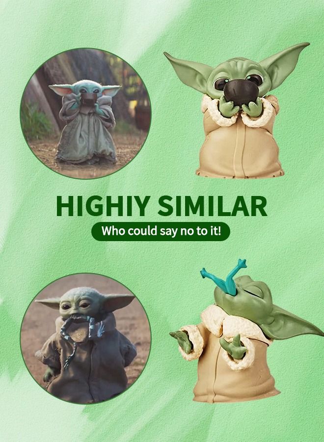 6 PCS Star Wars Baby Yoda Gifts, 2.2-Inch Baby Yoda Doll Toys for Kids, Baby Yoda Action Figure, Baby Yoda Figurine for Home Decoration, Desk Decoration,Shelf Decoration