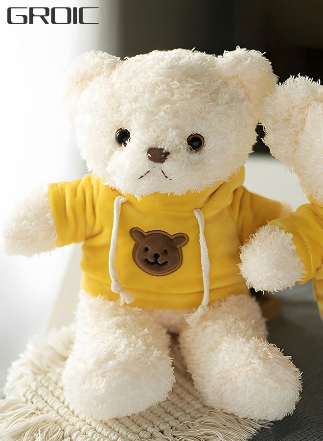 30cm Teddy Bear Plush Toy, Plush Animal Doll, Animal Plush Toy, Children's Cartoon Animal Toy Companion Doll, Bear Doll in Yellow Sweater