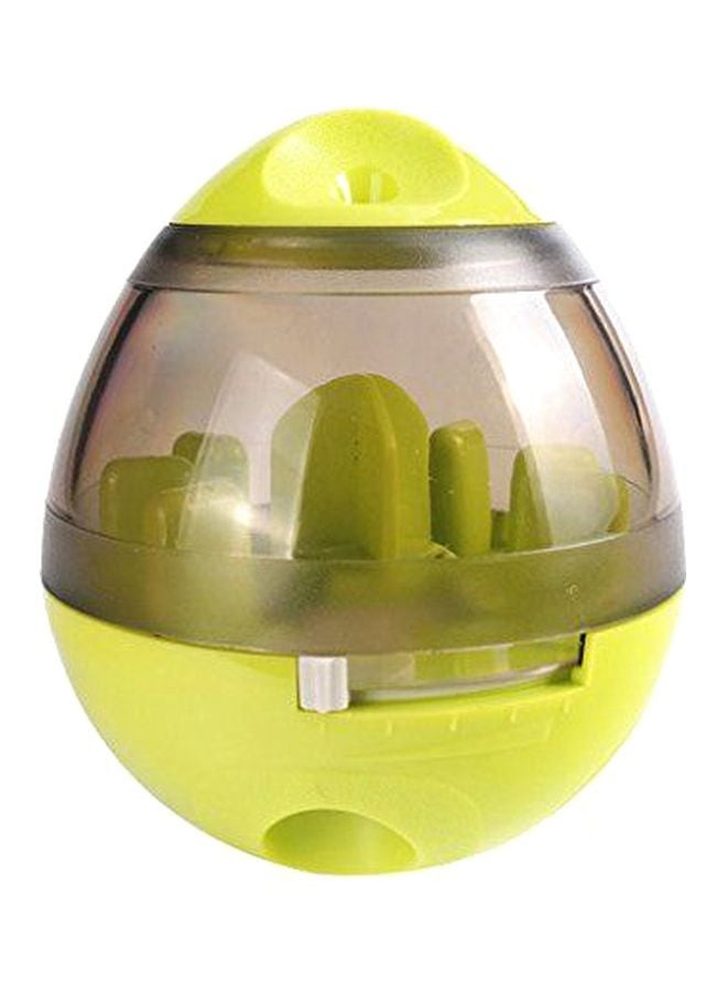 Food Dispenser Tumbler Treat Dispensing Toy Green/Clear 4.6x3.9inch