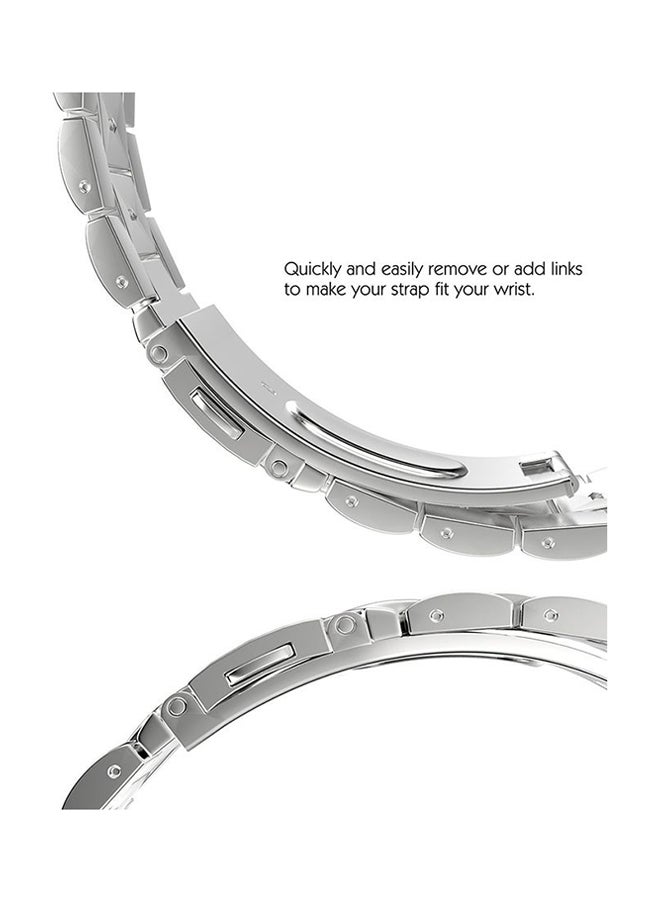 Stainless Steel Clasp Closure Wristband Replacement Strap For Apple Watch Series 3/2/1 Silver