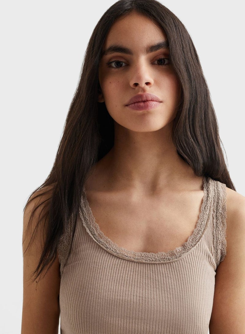 Kids Ribbed Cropped Top