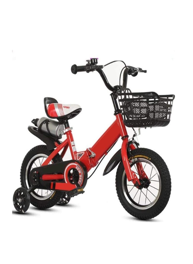 Kids Bike with Hand Brake and Basket for Ages 3-9 Years Girls 16 Inch
