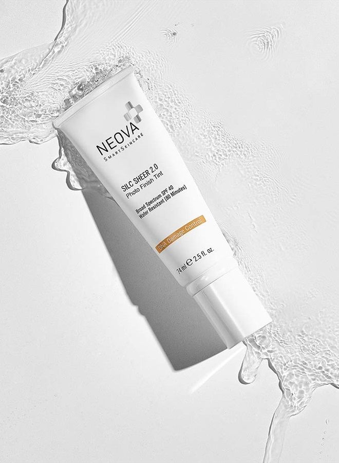 SmartSkincare Silc Sheer 2.0 Tinted Sunscreen 2.5 fl oz | Broad Spectrum SPF 40 | Up To 80 min. Water Resistance | Oil & Fragrance Free | For All Skin Types