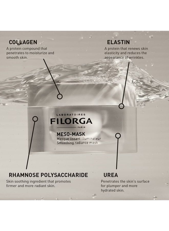 Filorga Meso-Mask Smoothing Face Mask, Anti Aging Formula With Collagen and Elastin Combo for Hydrating Wrinkle Reduction, Skin Moisturizing, and Complexion Brightening Skincare 1.69 fl. oz.
