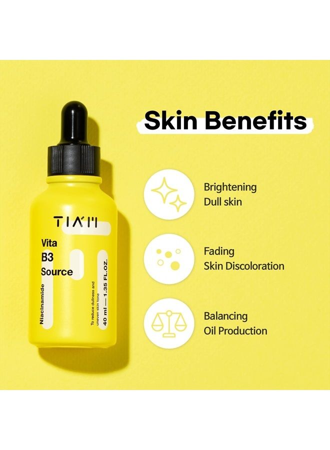 Vita B3 Source, 10% Niacinamide Serum, 2% Arbutin, Hyperpigmentation, Dark Spot Treatment, 1.35 Fl Oz