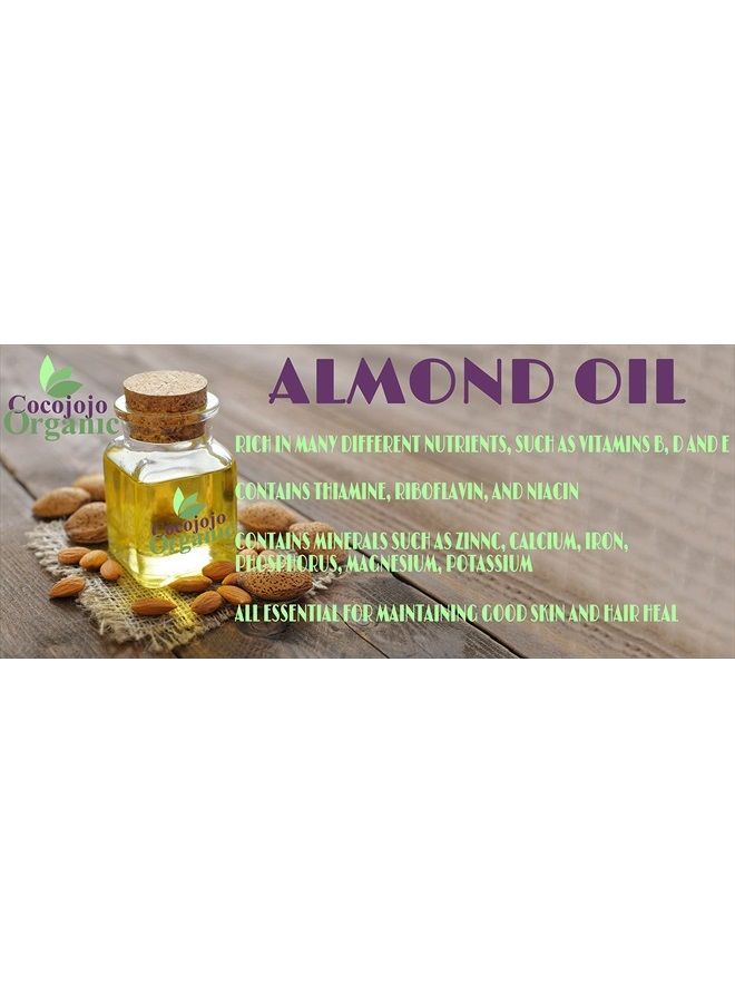 Bitter Almond Oil - 8 oz - 100% Pure, Unrefined, Cold Pressed, Non-GMO, Vegan, Extra Virgin, All Natural, Perfect for Body, Hair, Face, Skin, Nails, Facial Hair, Lashes, Eyebrows - Packaging May Vary