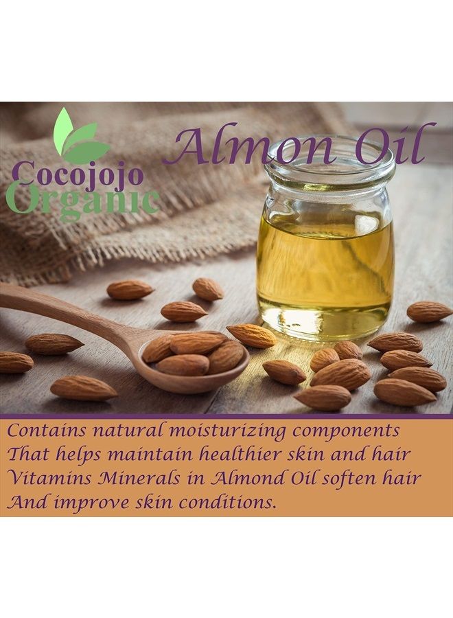 Bitter Almond Oil - 8 oz - 100% Pure, Unrefined, Cold Pressed, Non-GMO, Vegan, Extra Virgin, All Natural, Perfect for Body, Hair, Face, Skin, Nails, Facial Hair, Lashes, Eyebrows - Packaging May Vary