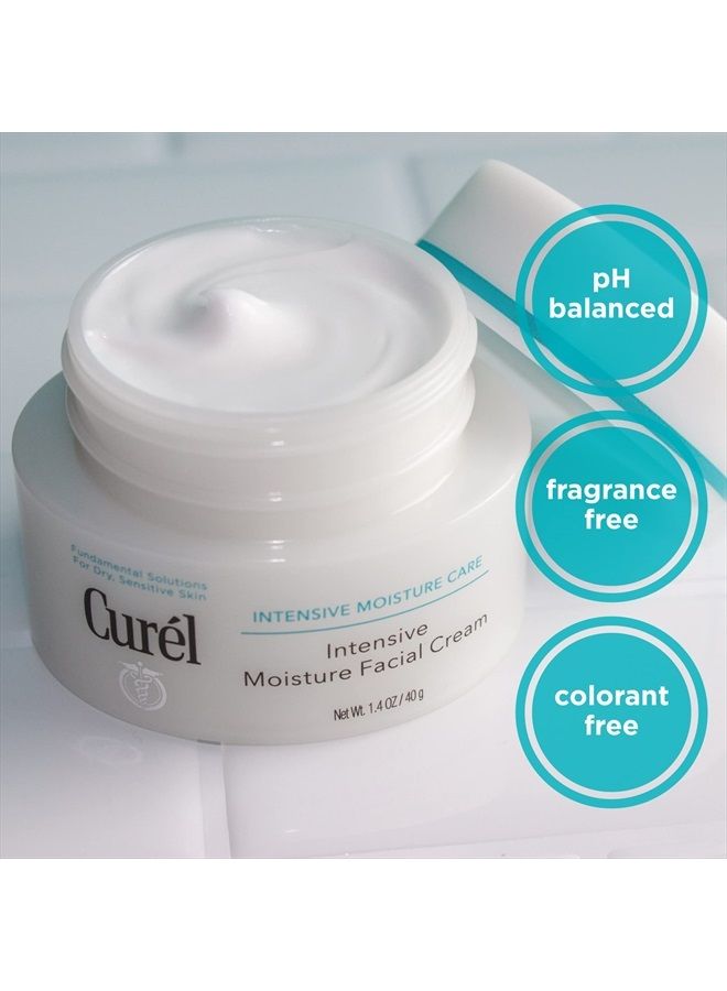 Japanese Skin Care Intensive Face Moisturizer Cream, Face Lotion for Dry to Very Dry Sensitive Skin, For Women and Men, Anti-Aging Fragrance-Free Anti-Wrinkle Japanese Skin Care, 1.4 oz