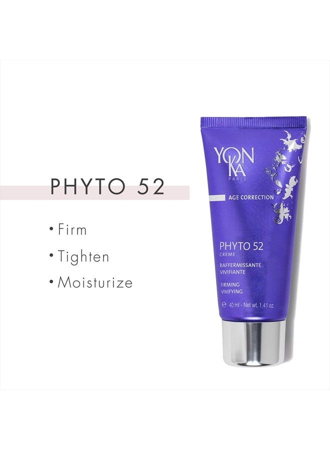 Yon-Ka Phyto 52 Skin Firming Cream (40ml) Anti-Aging Facial Moisturizer and Night Creme, Tighten Skin and Reduce the Look of Pores with Vitamin E, Paraben-Free