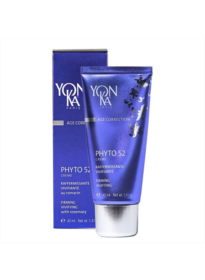 Yon-Ka Phyto 52 Skin Firming Cream (40ml) Anti-Aging Facial Moisturizer and Night Creme, Tighten Skin and Reduce the Look of Pores with Vitamin E, Paraben-Free