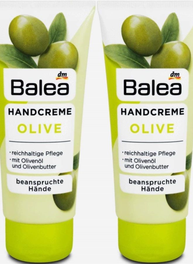 2 x hand cream olive, 100 ml, 2 x100 ml, Vegan, German Product
