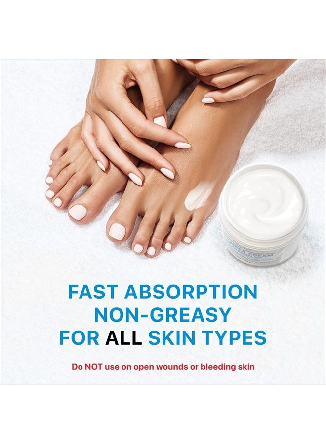 Urea Cream 40% plus Salicylic Acid, 2-Pack Foot Cream for Dry Cracked Feet Heels Knees Elbows Hands Repair Treatment, Foot Moisturizer Corn Callus Dead Skin Remover Toenail Softener for Feet