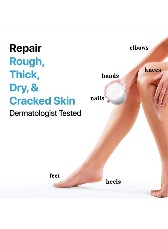 Urea Cream 40% plus Salicylic Acid, 2-Pack Foot Cream for Dry Cracked Feet Heels Knees Elbows Hands Repair Treatment, Foot Moisturizer Corn Callus Dead Skin Remover Toenail Softener for Feet