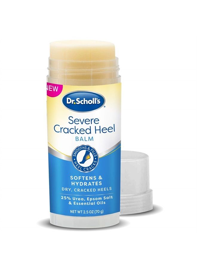 Severe Cracked Heel Repair Restoring Balm 2.5oz, with 25% Urea for Dry, Cracked Feet, Heals and Moisturizes for Healthy Looking Feet, Foot Care, Epsom Salt Soothes, Safe for Diabetics