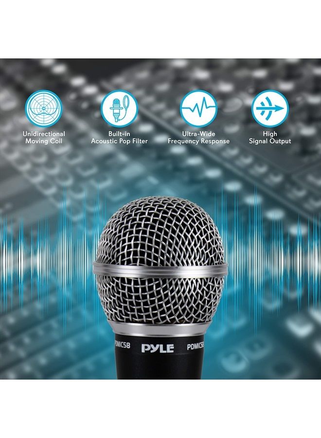 Pro Includes 15ft XLR Cable to 1/4'' Audio Connection, Connector, Black, 10.10in. x 5.00in. x 3.30in. (PDMIC58)