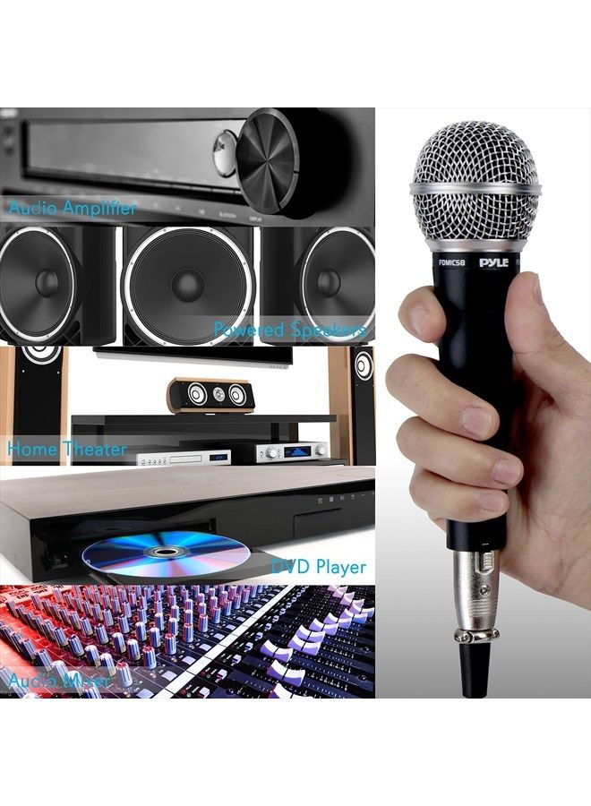 Pro Includes 15ft XLR Cable to 1/4'' Audio Connection, Connector, Black, 10.10in. x 5.00in. x 3.30in. (PDMIC58)