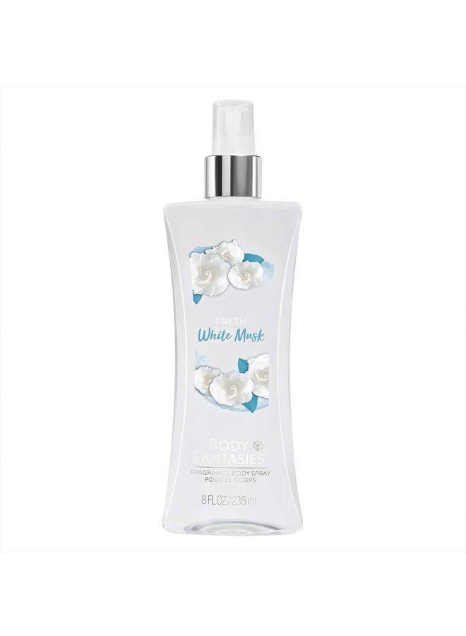 Fragrance Body Spray, Fresh White Musk, 8 Fluid Ounce