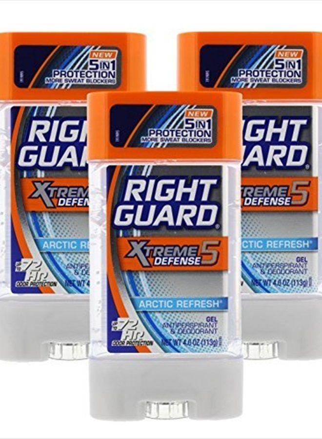 Total Defense 5 Power Gel, Antiperspirant and Deodorant, Artic Refresh 4 Ounce (Pack of 3)