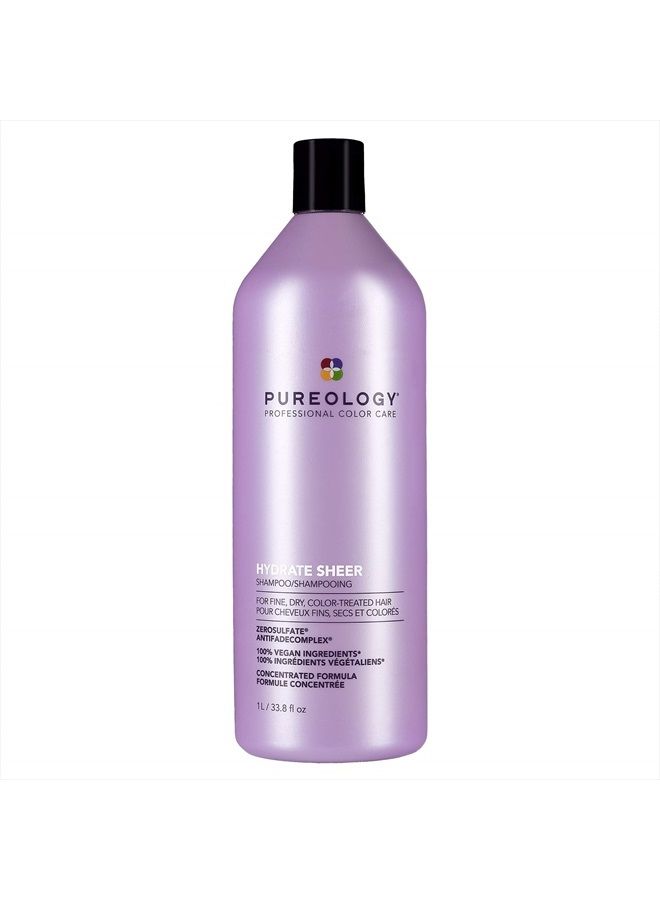 Hydrate Sheer Nourishing Shampoo | For Fine, Dry Color Treated Hair | Sulfate-Free | Silicone-Free | Vegan