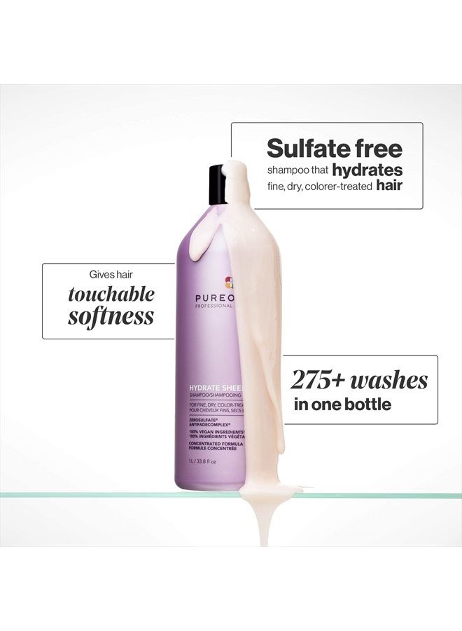 Hydrate Sheer Nourishing Shampoo | For Fine, Dry Color Treated Hair | Sulfate-Free | Silicone-Free | Vegan