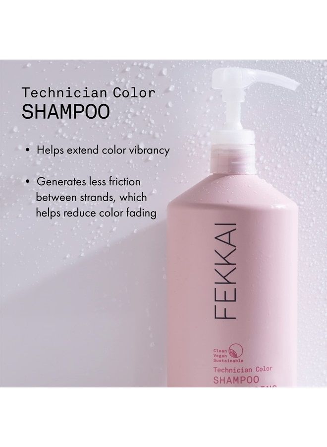 Technician Color Shampoo - 1 Liter - Extends Vibrancy of Color-Treated Hair - Salon Grade, EWG Compliant, Vegan & Cruelty Free