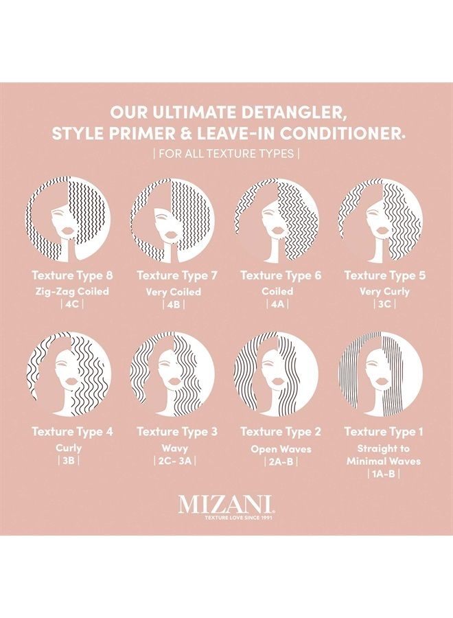 Mizani 25 Benefit Miracle Milk Leave in Conditioner | Heat Protectant and Detangler Spray| Formulated with Coconut Oil | For Frizzy & Curly Hair | 8.5 fl oz