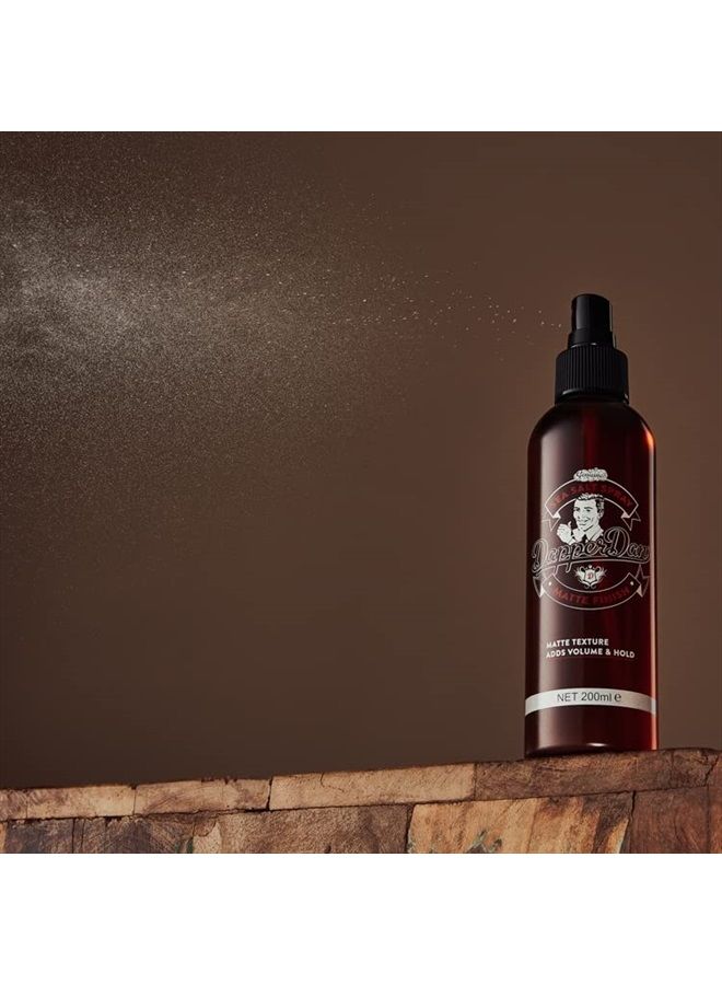 Sea Salt Spray, Men's Texturising Hair Sea Salt Spray, Matte and Textured Finish, For Natural Looks or Thickness and Volume, Classic Sandalwood Scent, 1 x 200ml