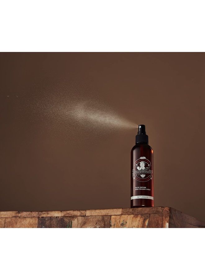 Sea Salt Spray, Men's Texturising Hair Sea Salt Spray, Matte and Textured Finish, For Natural Looks or Thickness and Volume, Classic Sandalwood Scent, 1 x 200ml