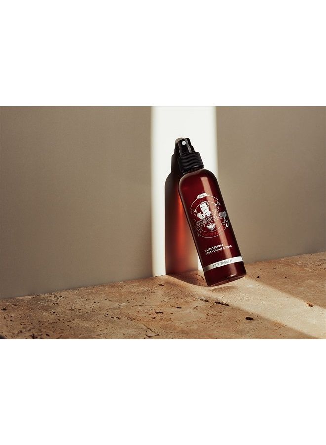 Sea Salt Spray, Men's Texturising Hair Sea Salt Spray, Matte and Textured Finish, For Natural Looks or Thickness and Volume, Classic Sandalwood Scent, 1 x 200ml