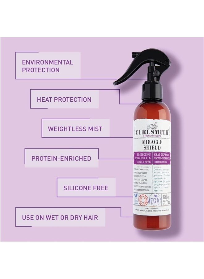 Miracle Shield, Protein-Rich Hair Protection Spray for All Curl and Hair Types (8 fl oz)