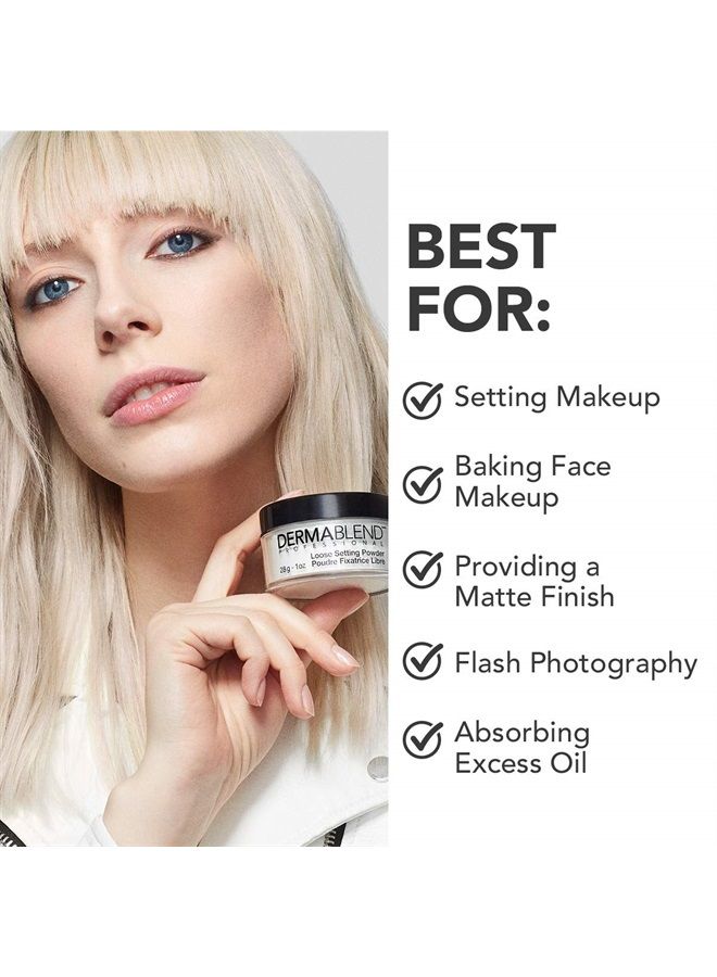 Loose Setting Powder, Translucent Face Powder Makeup & Finishing Powder, Mattifying Finish and Shine Control , Travel Size .18oz.