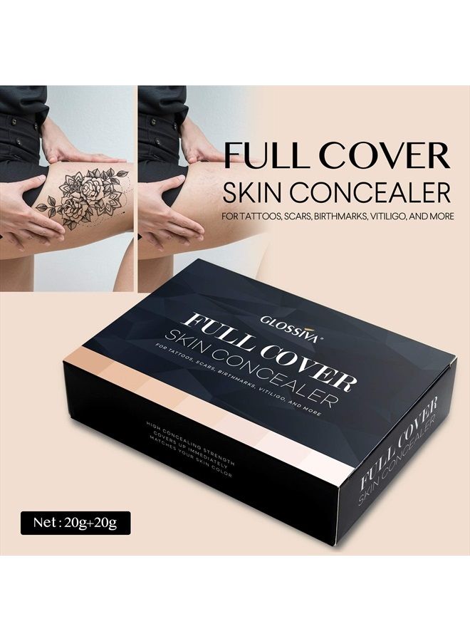 Tattoo Concealer - Skin Concealer - Waterproof - For Dark Spots, Scars, Vitiligo, And More - Tattoo Cover-Up Makeup - Use on Body, For Legs, for Men and Women (248.9g)