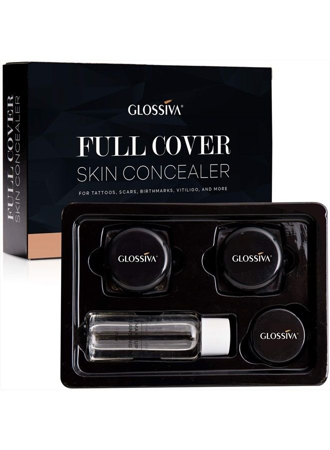 Tattoo Concealer - Skin Concealer - Waterproof - For Dark Spots, Scars, Vitiligo, And More - Tattoo Cover-Up Makeup - Use on Body, For Legs, for Men and Women (248.9g)