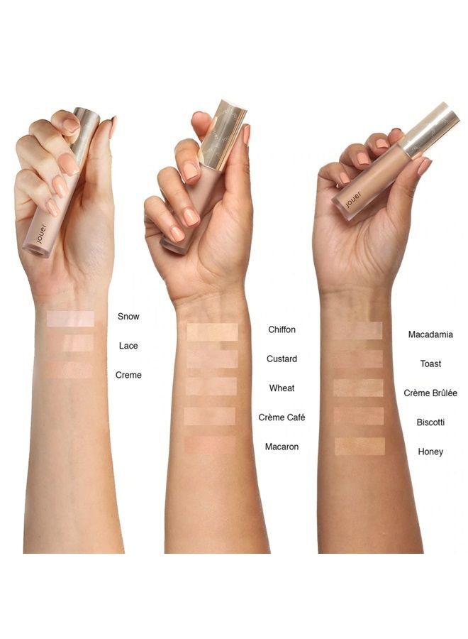 Essential High Coverage Liquid Concealer - Soft Matte Finish - Color Corrector for Spot Coverage, Under Eye Dark Circles and Contour, Biscotti