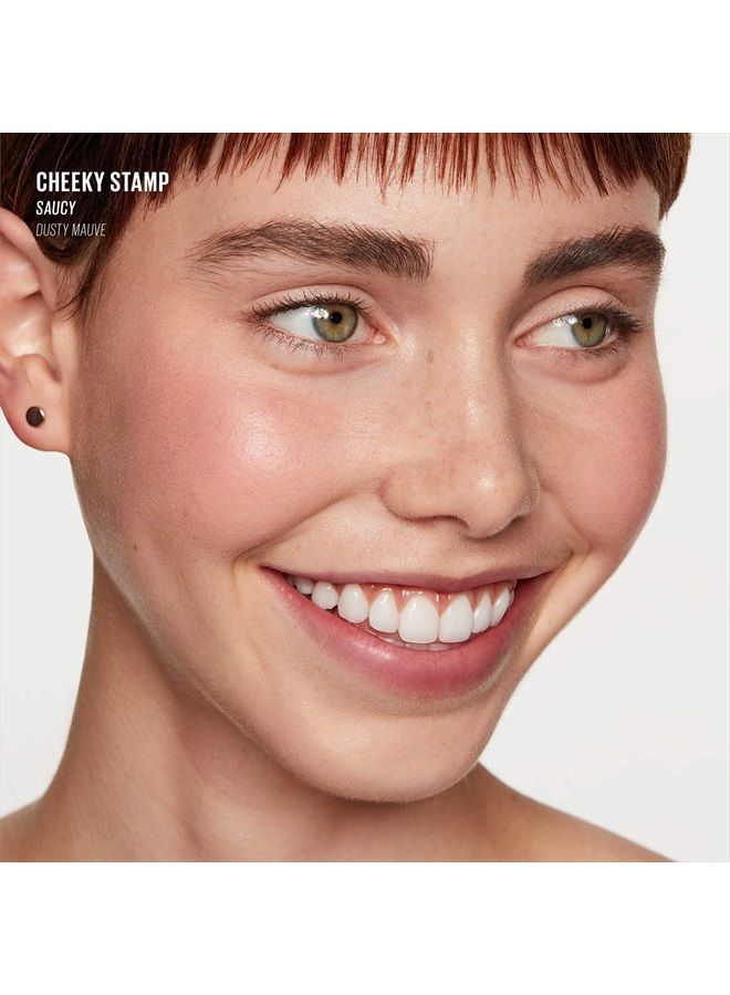 Blush - Cheeky Stamp | Gift, 7 Shades, Buildable & Blendable Shade with Heart-shaped Applicator, Rosy Finish, 02 Saucy, 0.17 Oz