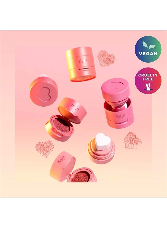 Blush - Cheeky Stamp | Gift, 7 Shades, Buildable & Blendable Shade with Heart-shaped Applicator, Rosy Finish, 02 Saucy, 0.17 Oz
