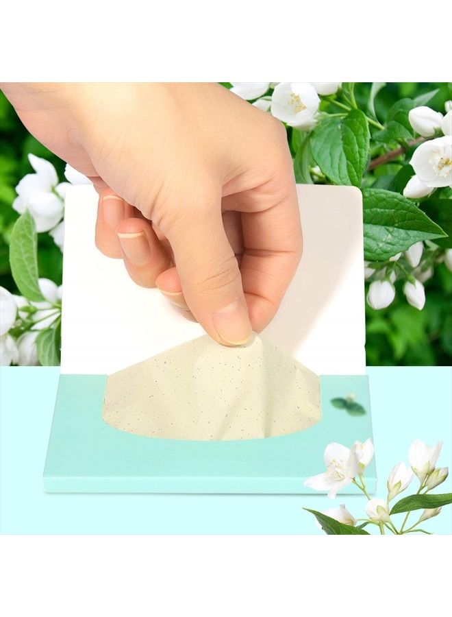 Face Oil Absorbing Sheets - 1000 Jasmine Blotting Paper for Oily Skin, Natural Oil Control Film Blotting Sheets for Men & Women