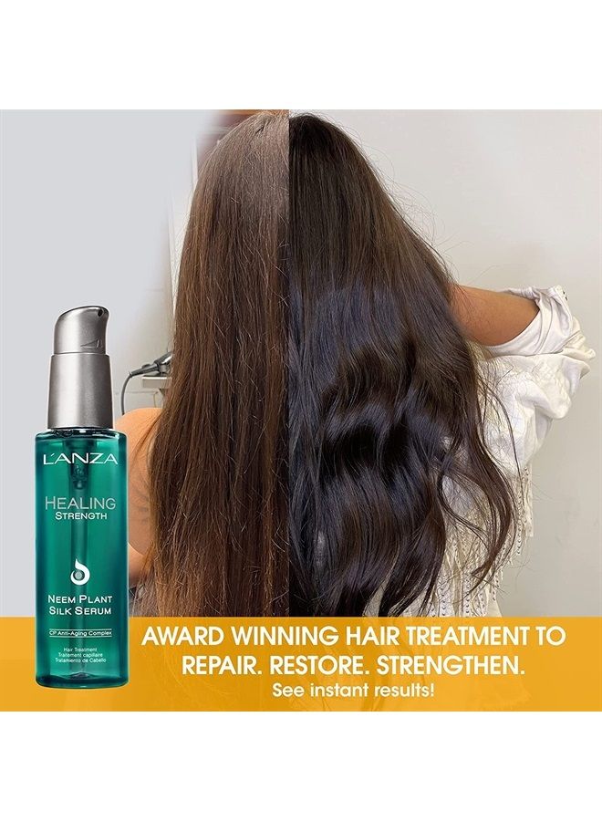 Neem Plant Silk Award-winning Healing Serum, Effortlessly Nourishes, Repairs, and Boosts Hair Shine and Strength for a perfect Silky Look,For All Hair Types (3.4 Fl Oz)