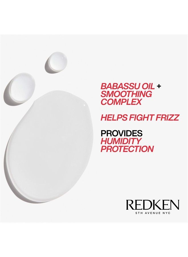 Redken Frizz Dismiss Instant Deflate Oil-In-Serum | For Frizzy Hair | Enhances Smoothness & Shine | With Babassu Oil | Sulfate Free | Packaging May Vary, 4.2 Fl Oz