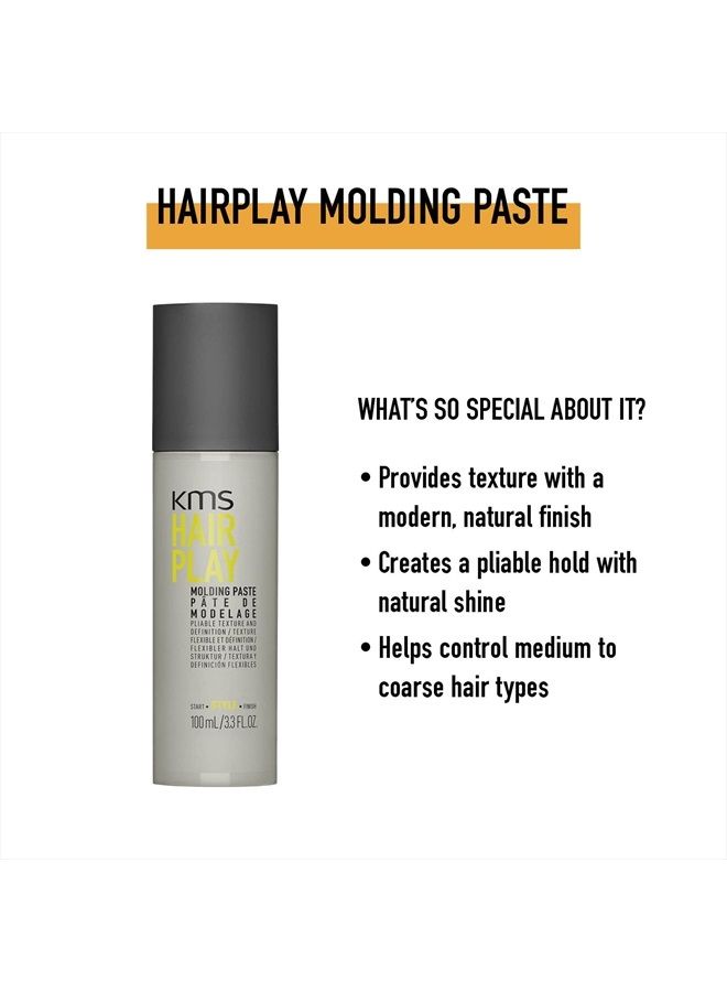 HAIRPLAY Molding Paste Provides Texture, Natural Shine, Pliable Hold & Definition Unisex, 3.3 Fl oz