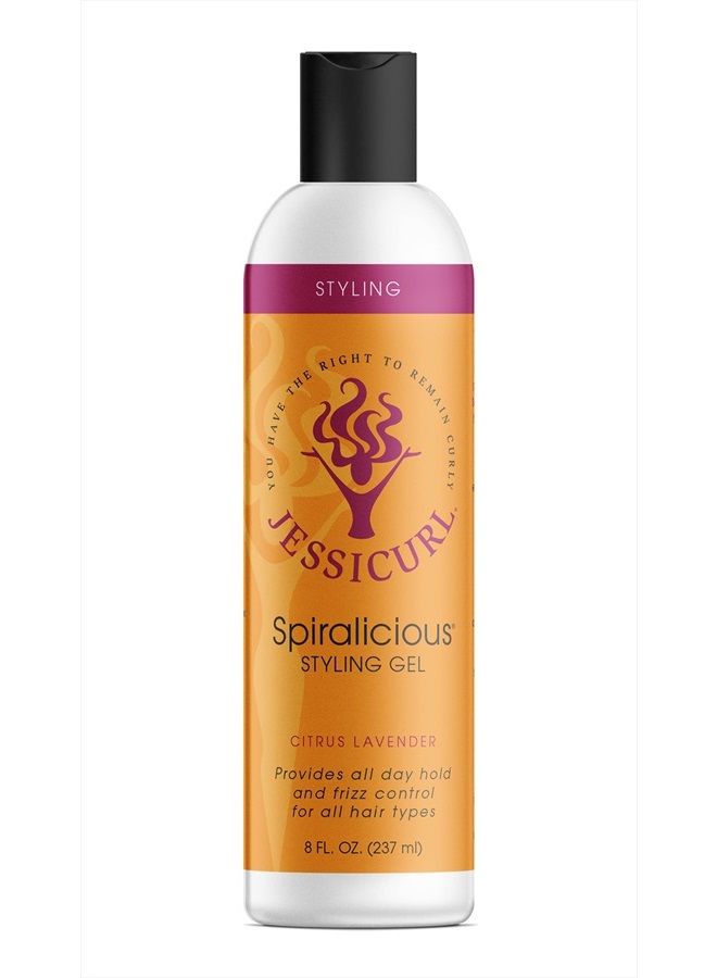 , Spiralicious Gel, No Fragrance Added, 8 Fl oz. Curl Defining, Curly Hair Products, Hair Gel for Curly Hair and Frizz Control, for all hair types