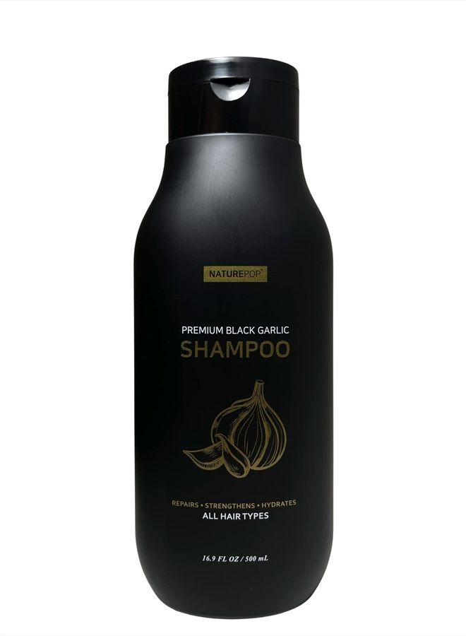 Black Garlic Hair Loss Shampoo by NATUREPOP - Prevents Hair loss, Stimulates growth and Relieves itchy scalp Sulfate Free Paraben Free 16.9 fl oz/ 500 mL Made in Korea