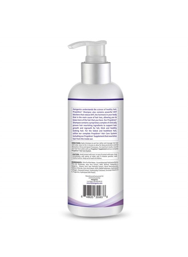 Hairgenics Propidren Hair Growth Shampoo for Thinning and Balding Hair with Biotin , Keratin, and Powerful DHT Blockers to Prevent Hair Loss, Nourish and Stimulate Hair Follicles and Help Regrow Hair.