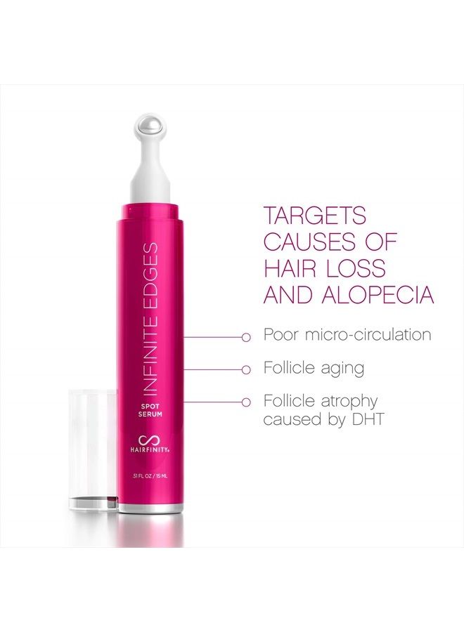 Infinite Edges Hair Serum - Hair Growth Treatment to Prevent Hair Loss and Stimulate Hair Follicles to Stop Hair Loss and Regrow Hair - Targets Causes of Alopecia - Sulfate & Silicone Free