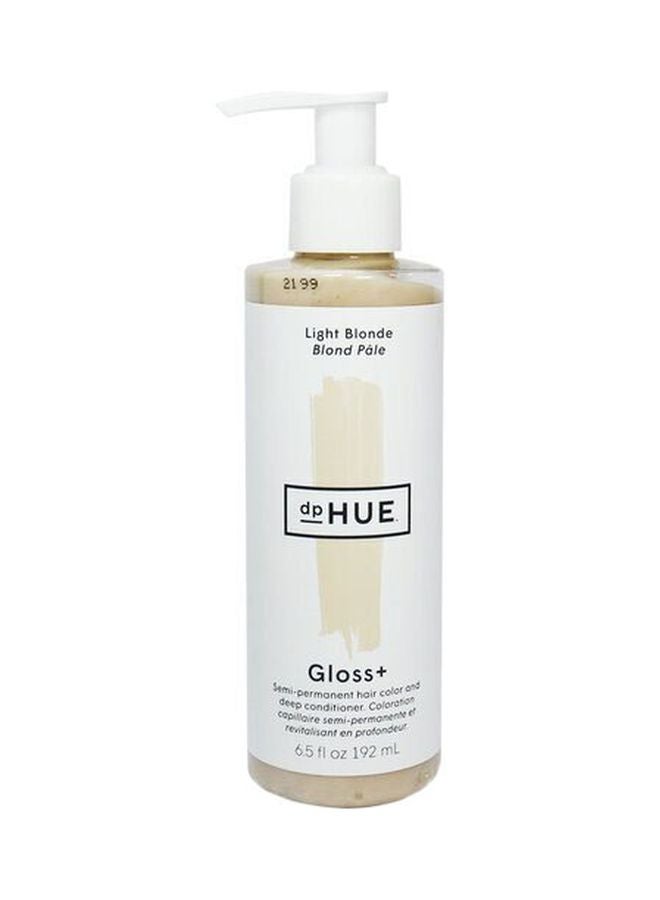 Gloss+ Semi-Permanent Hair Color And Deep Conditioner Light Blonde 192ml