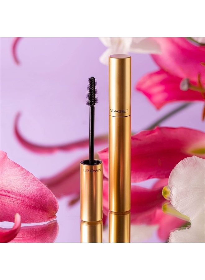 Mascara - Black Voluminous Mascara for Thick Lashes and Smudge-Free look, Cone Brush 0.28 OZ